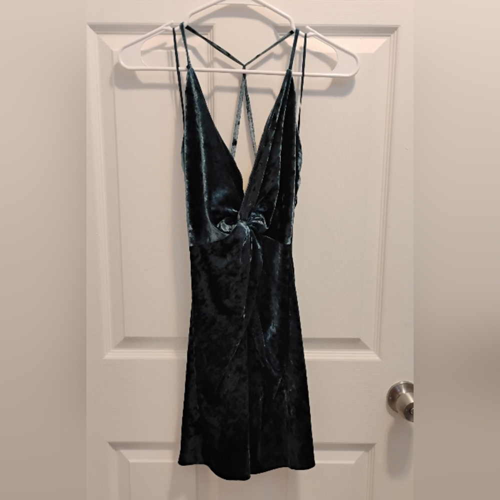 Zara Dark Green Backless Dress